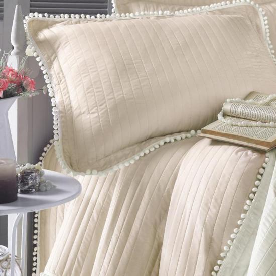 Pompom ผ้าคลุมเตียงและผ้าคลุมเตียง King Size