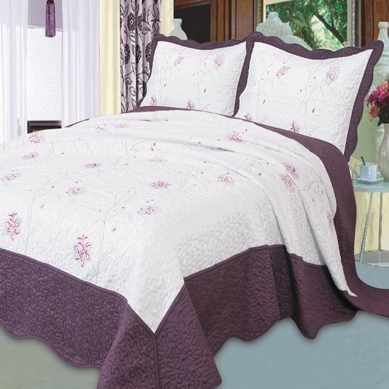 cxmirotex ชุดผ้านวมปักลายดอกไม้ King Bedding