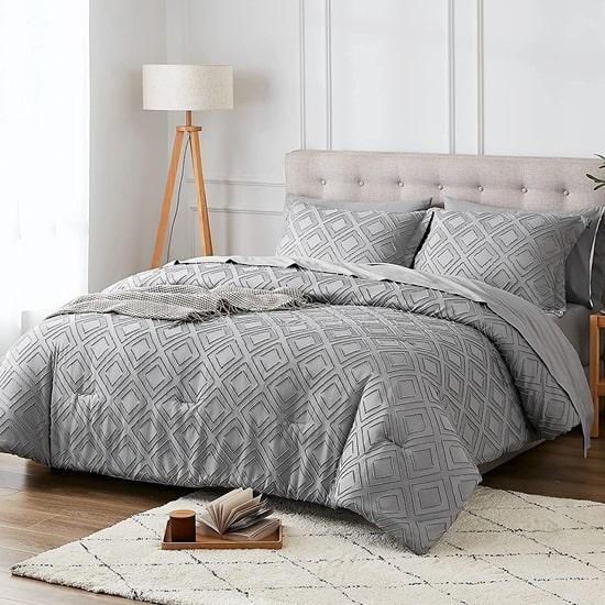 microtex ชุดผ้าพันคอ Jacquard คลิปหรูหรา 7 ชิ้นพร้อมชุดชามและผ้าปูที่นอน