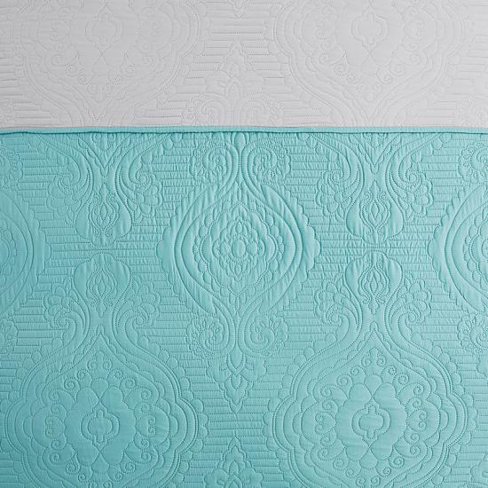 cxmicrotex Damask ผ้าคลุมเตียงแบบกลับด้านลายนูน