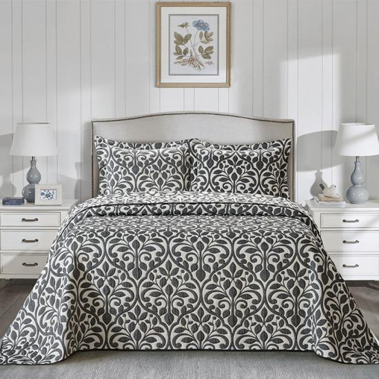 cxmicrotex Jacquard Weave Quilt 3PC ชุดเครื่องนอน