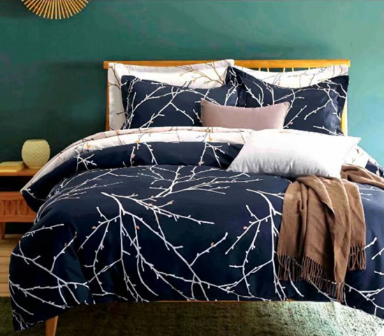 Reactive Print Duvet Cover ชุดผ้าปูที่นอนแบบกลับด้านได้